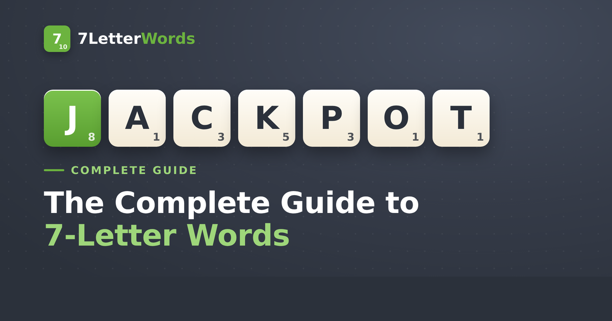 The Complete Guide to 7-Letter Words in Scrabble & Words With Friends